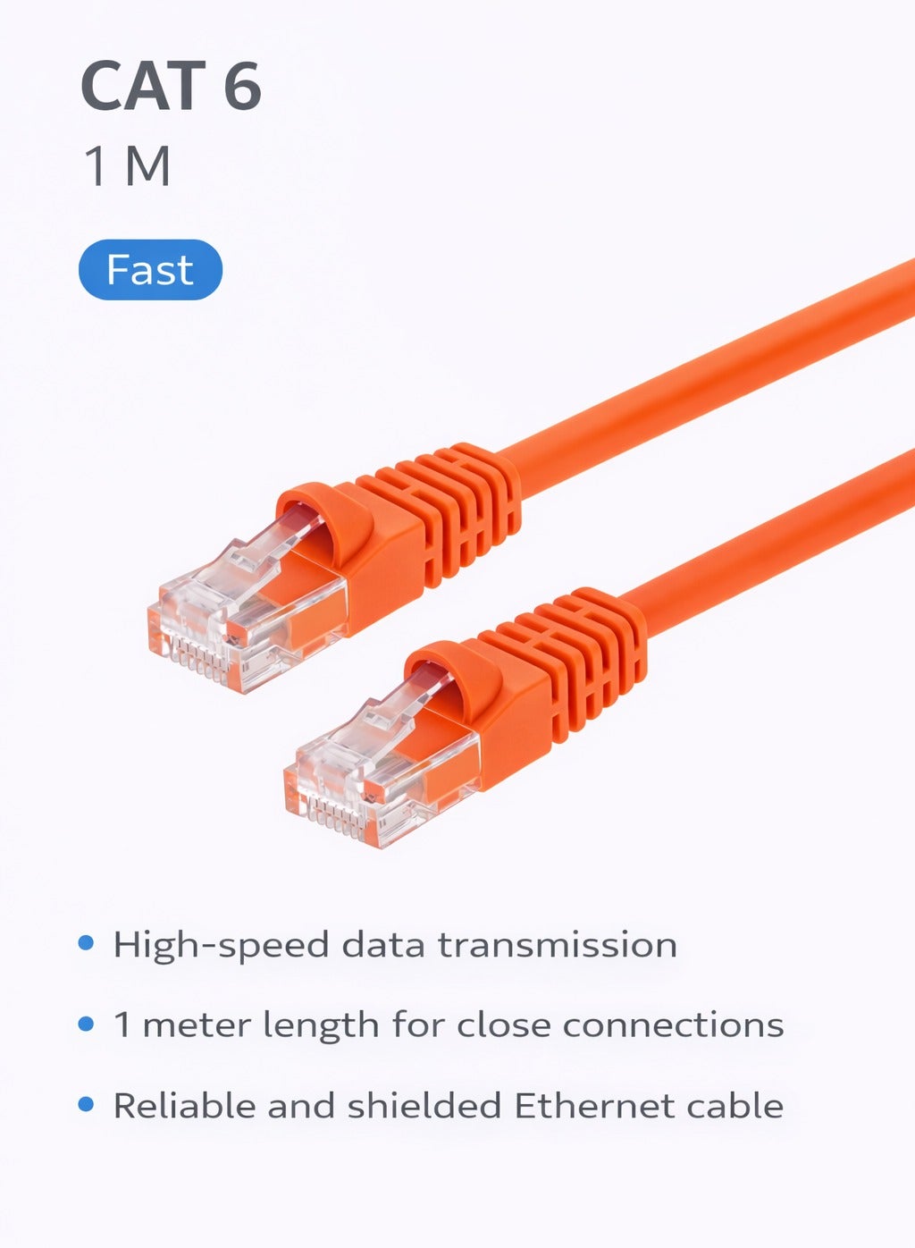 Teso Teso Cat 6 Ethernet Cable 1 Meter Connection Type: Ethernet Cable